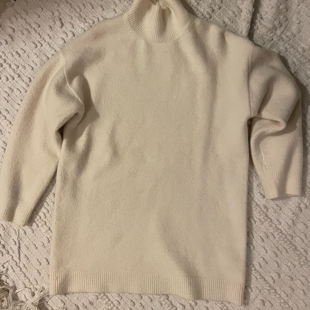 Zara Cream Turtleneck Sweater